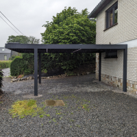 Installation d'un carport IZICAR (avec éclairage autonome) à Olne