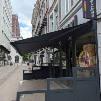 Installation d'un store banne coffre Ambre Somfy IO à Liège